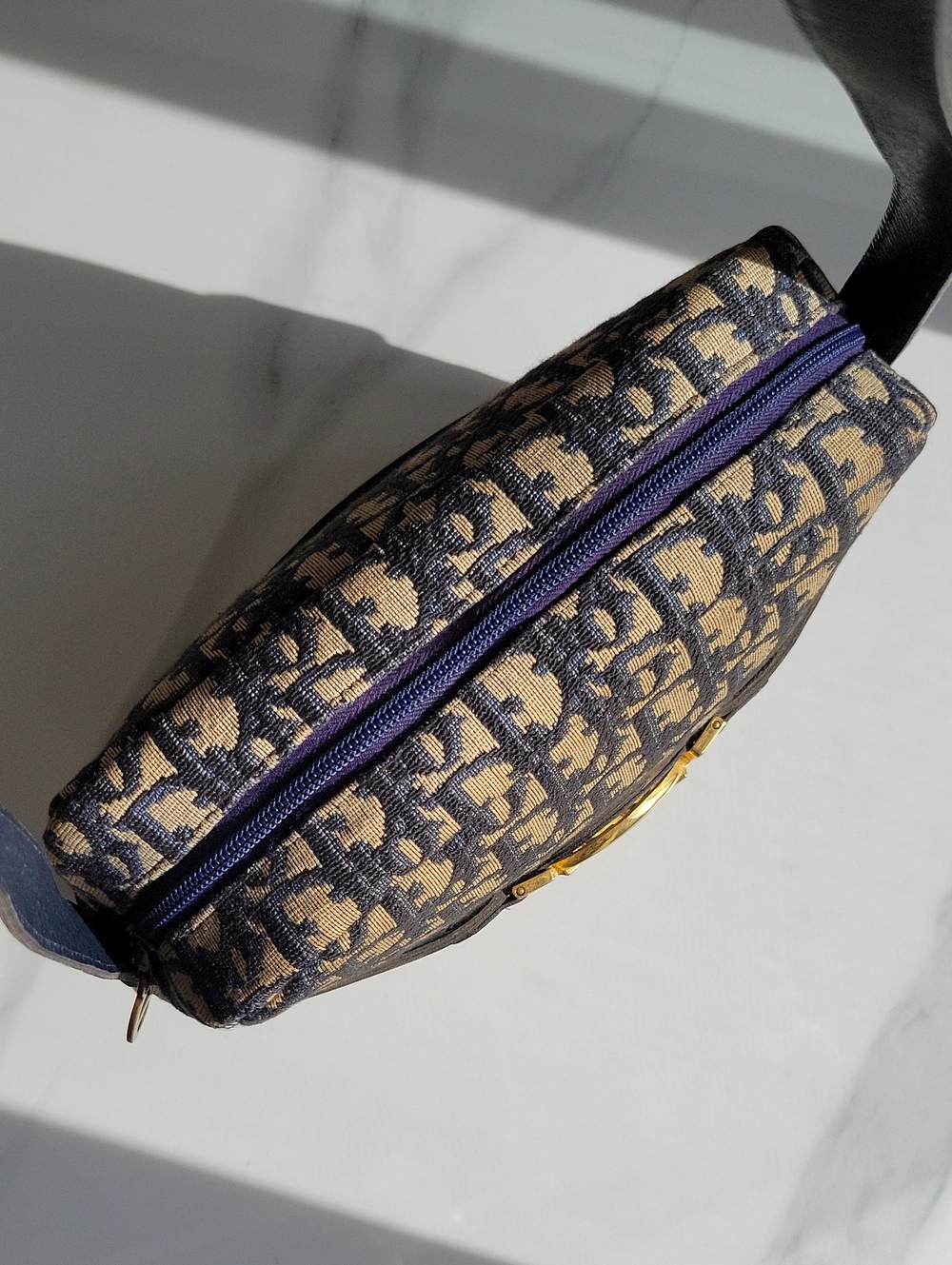 Vintage Christian Dior Oblique Jacquard Shoulder Bag - Picture 5 of 16